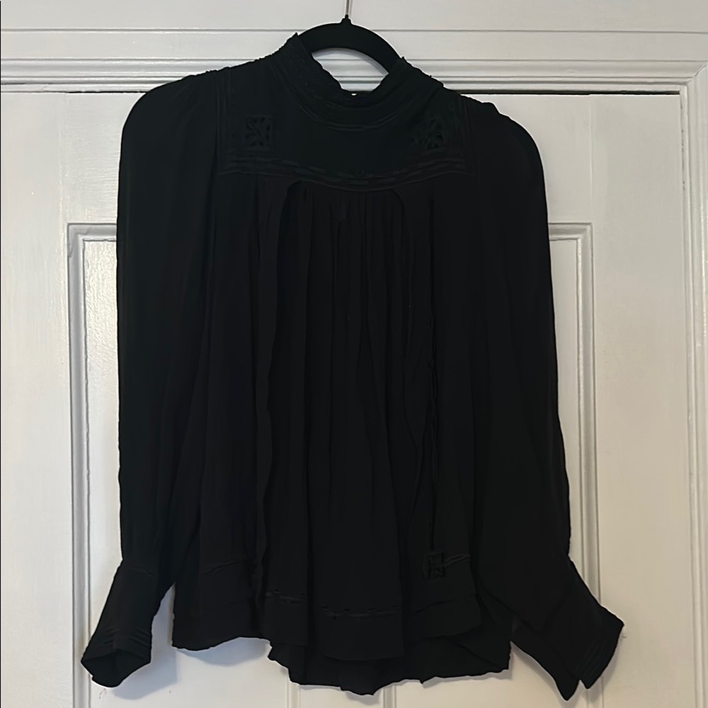 NWOT Isabel marant SZ M/38 high neck Maeva silk embroidered top - Picture 7 of 14